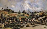 Paul Cezanne Pang Schwarz map of the villages near oil painting reproduction